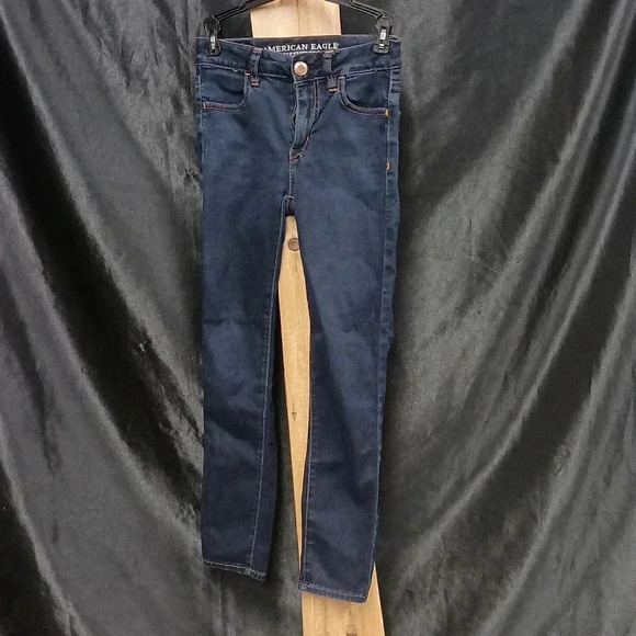 Size double zero long American eagle outfitter blue skinny jeans - Picture 1 of 7